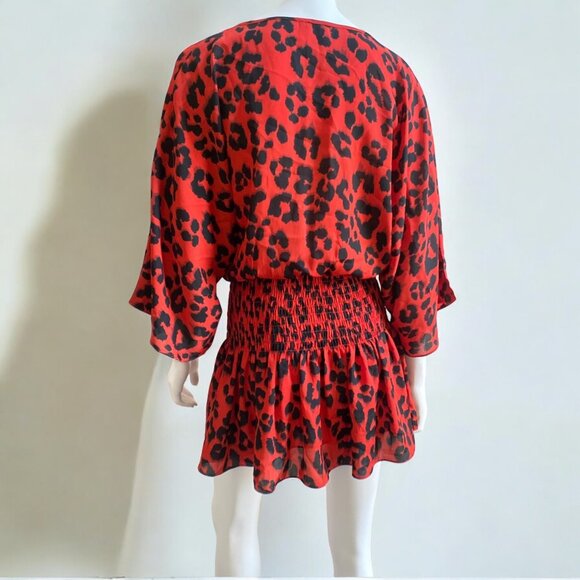 BUDDY LOVE Lennox Red Cheetah Print Mini Dress, size X-Small - Picture 6 of 13
